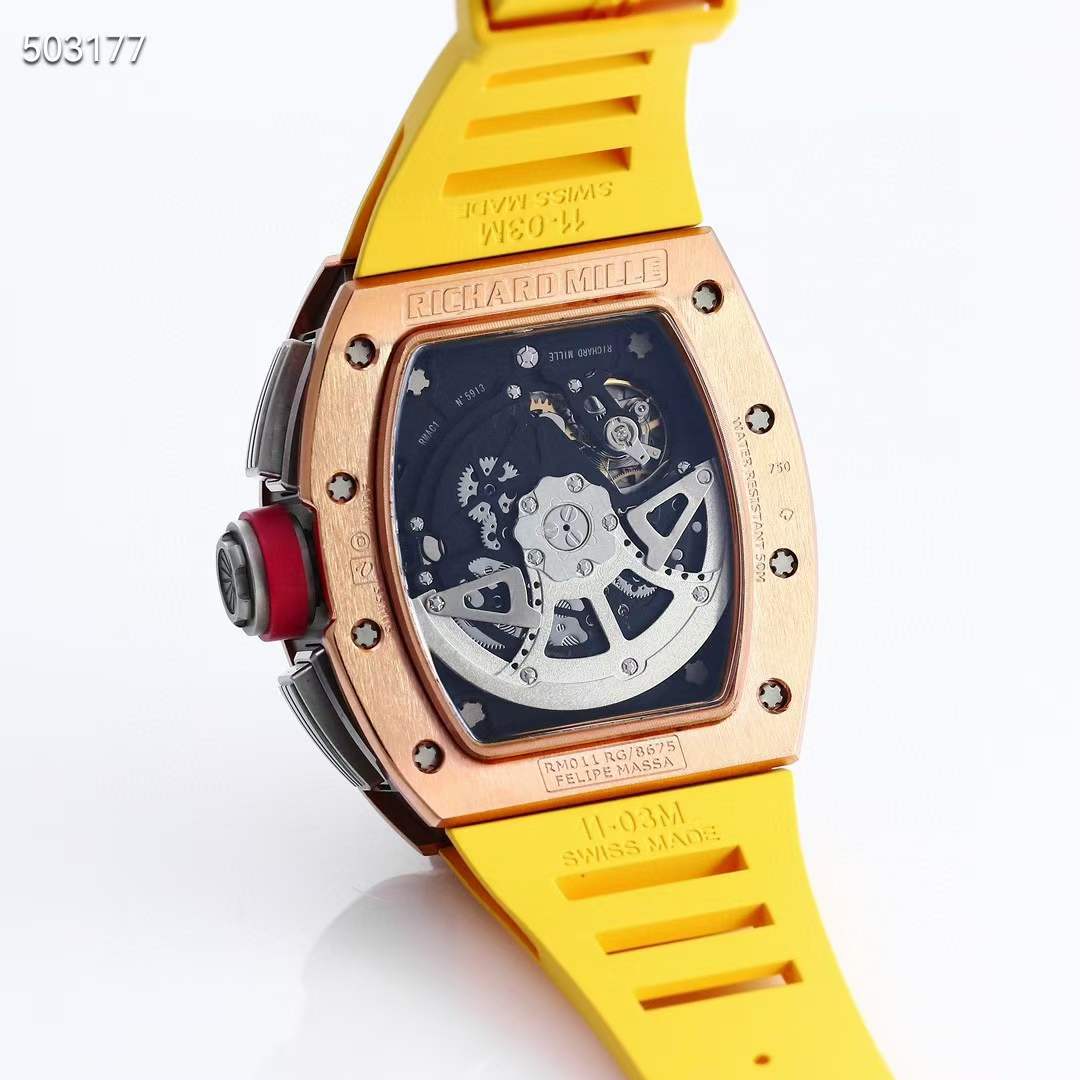 리차드밀 2023 RM011 FM 엘로우스트랩 시계 워치